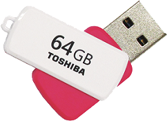 Toshiba Mini 360 Duo Flash Drive - 2-in-1 Flash Drive